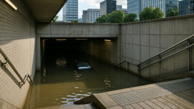 記録的豪雨で地下駐車場が水没──都市インフラと私たちのリスク